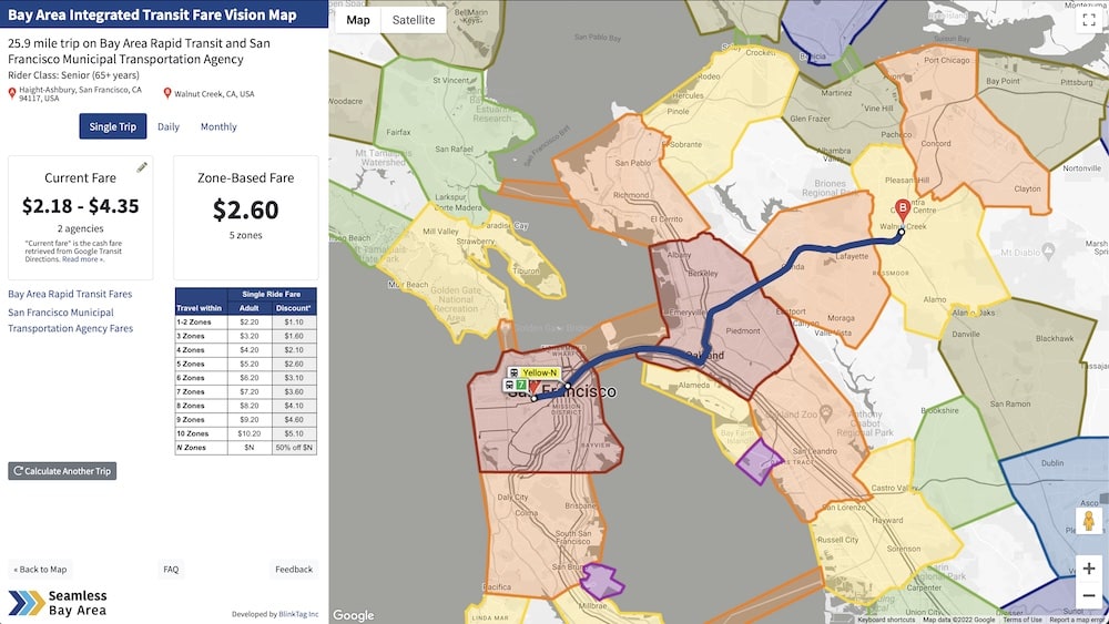 Seamless Bay Area Integrated Transit Fare Vision Map