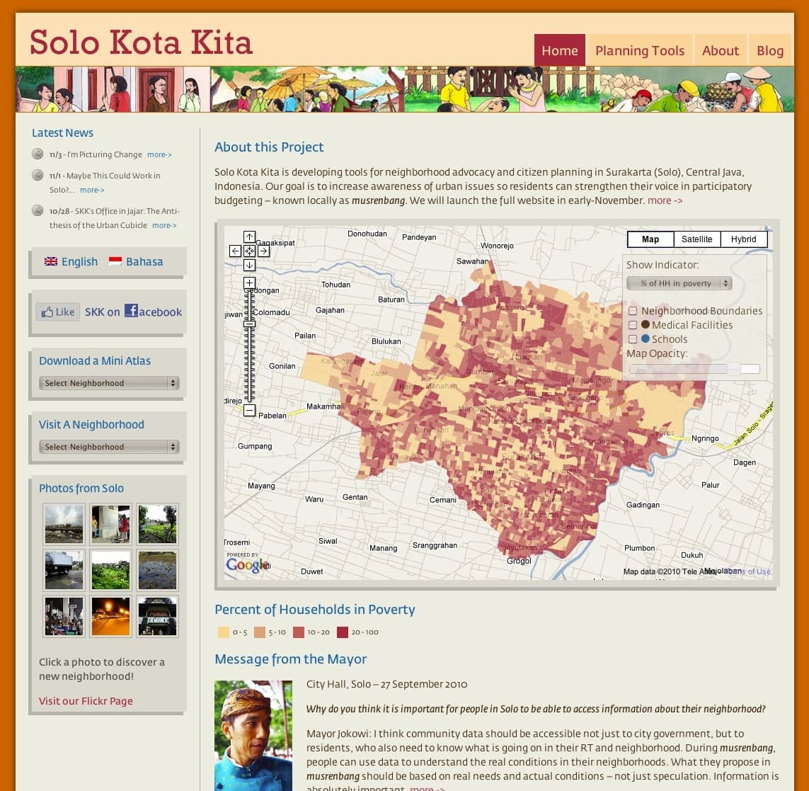 Harvard Graduate School of Design · Ford Foundation: Maps and information supporting citizen planning in Surakarta, Indonesia.