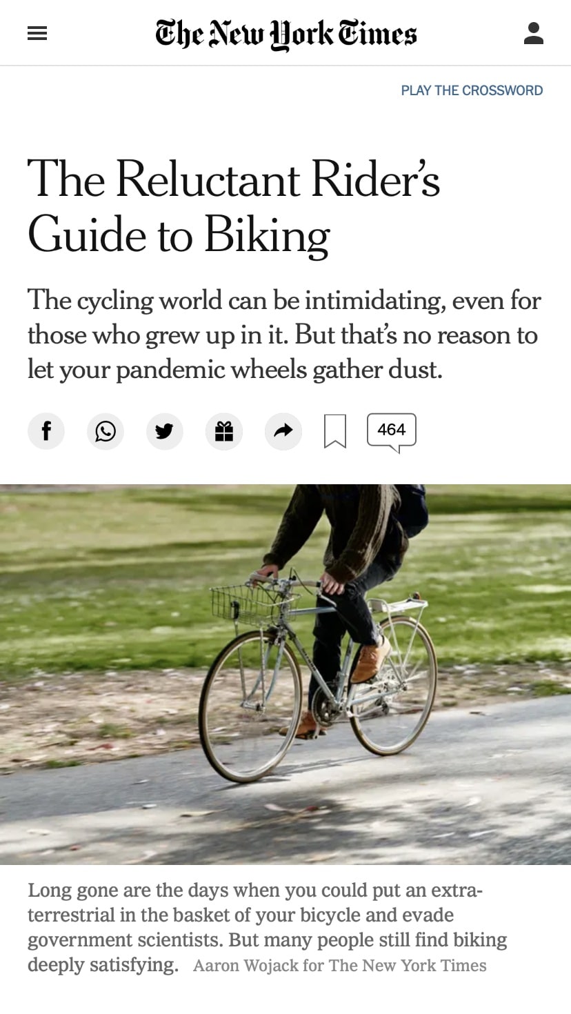 Bike Mapper in New York Times