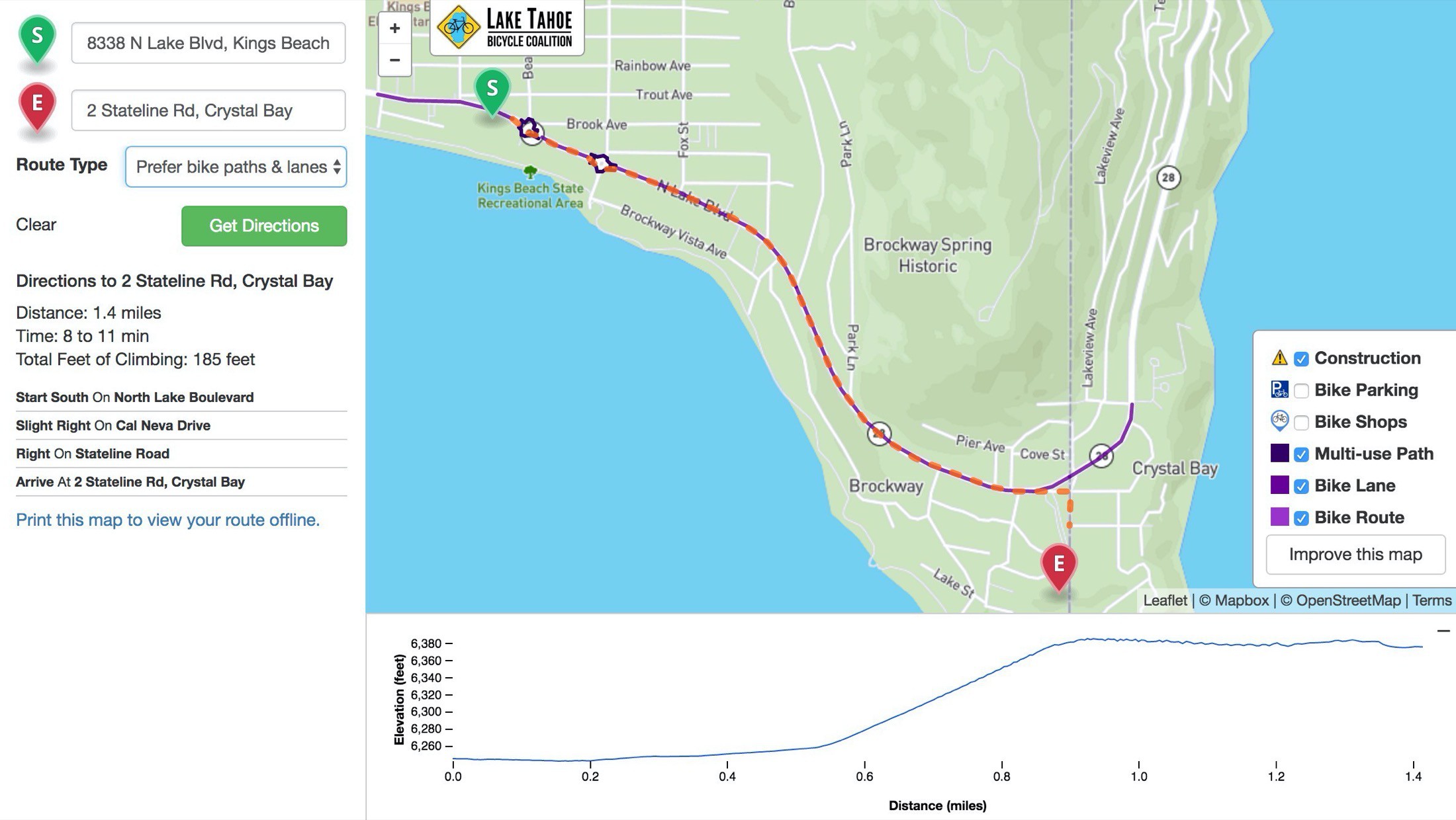 Tahoe Bike Mapper